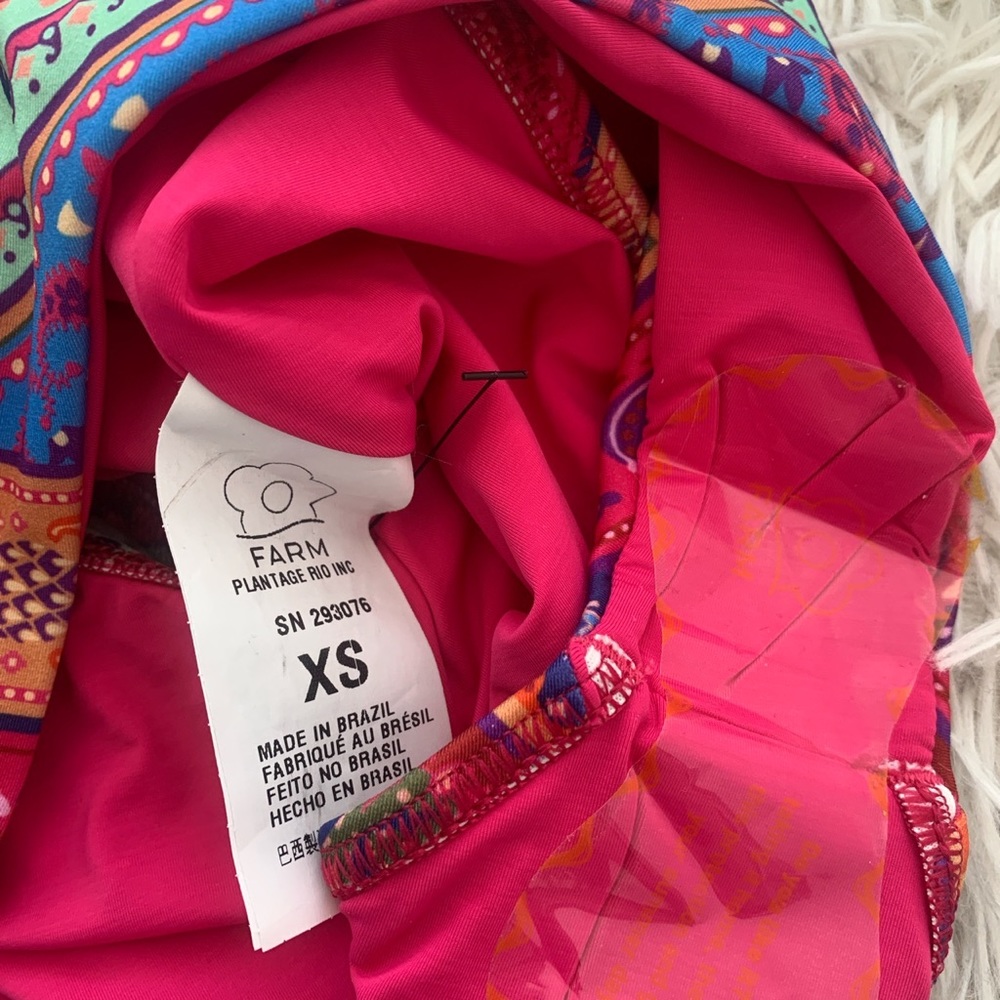 NWT Farm Rio colorful bandana one pice swimsuit sz XS - Picture 7 of 8